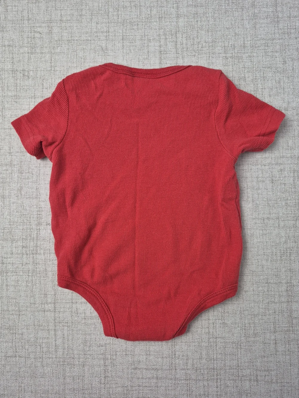 Vintage Y2K Lovespun Baby All Star Baseball Waffle Knit Onesie 6-9 Months Red